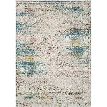 Safavieh Aria Power Loom Woven Large Rectangle Rugs, Blue and Creme - 9 x 12 ft. ARA183B-9